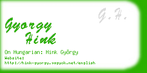 gyorgy hink business card